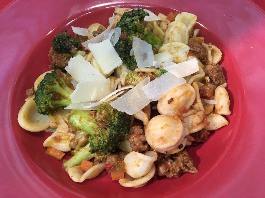 Orecchiette with Sweet Sausage and Broccoli